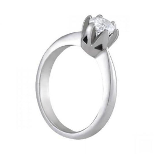 natural round diamond 0.75ct ring front view