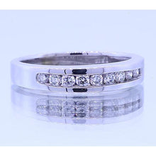 0.90 Carats Anniversary Band Round Real Diamonds White Gold 14K