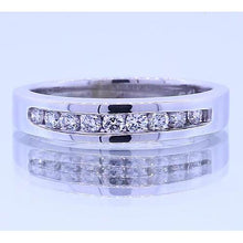 0.90 Carats Anniversary Band Round Real Diamonds White Gold 14K