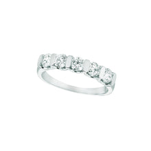 1 Carat Natural Diamond Half Eternity Band 14K White Gold New