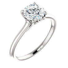 1 Carat Real  Round Diamond Solitaire Engagement Ring 14K