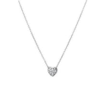 1 Carat Round Brilliant Cut Heart Style Real Natural Earth Mined Diamond Pendant Necklace