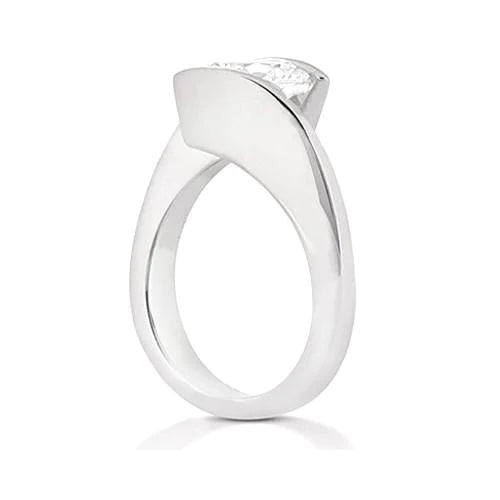 natural round diamond 1ct ring side angle