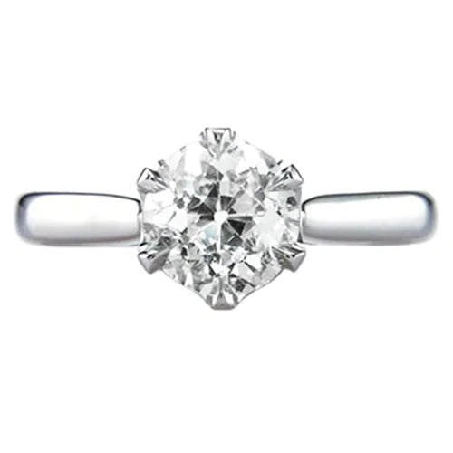 natural round diamond 1ct ring front view