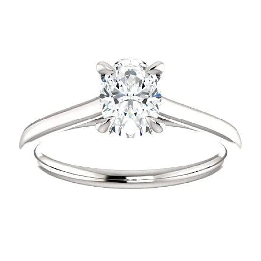 natural oval diamond 1ct ring front view