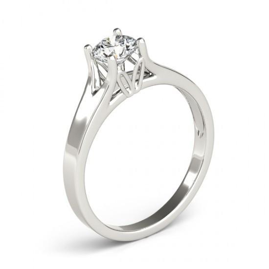 Real Diamond Solitaire Ring Gold Engagement Jewelry