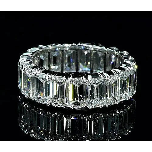 10 Carat Eternity Emerald Real Diamond Band