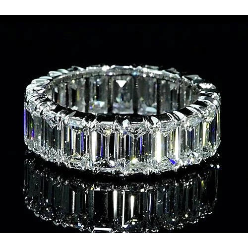 10 Carat Eternity Emerald Real Diamond Band