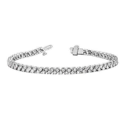 10 Ct White Genuine Round Diamond Tennis Bracelet Solid Gold 14K Jewelry