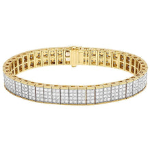 10.56 Carats Round Cut Small Natural Diamonds Mens Bracelet