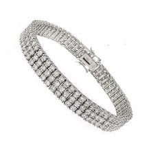 10.80 Carats Round 4 Prong Set Natural Diamond Tennis Bracelet White Gold 14K