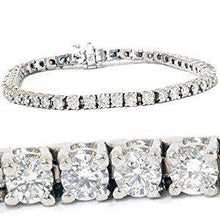 10.80 Carats Tennis Bracelet Round Brilliant Natural Diamonds