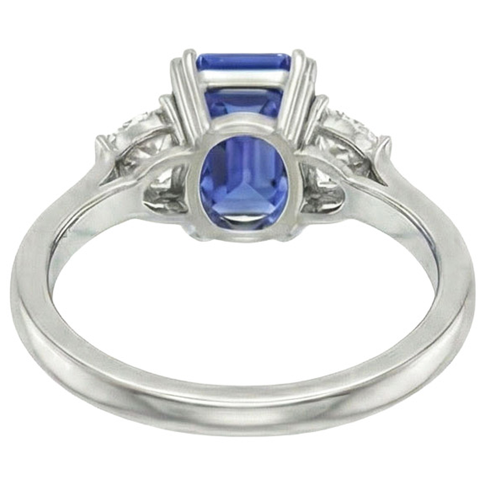 11 Carat Emerald Cut Sapphire Ring