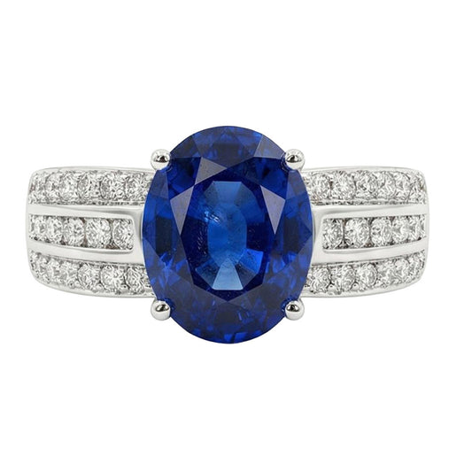 12 Carat Natural Sapphire Engagement Ring
