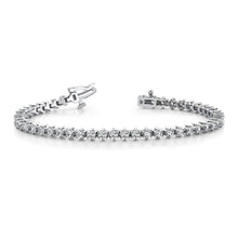 12 Ct Brilliant Real Diamonds Prong Set Tennis Bracelet White Gold 14K