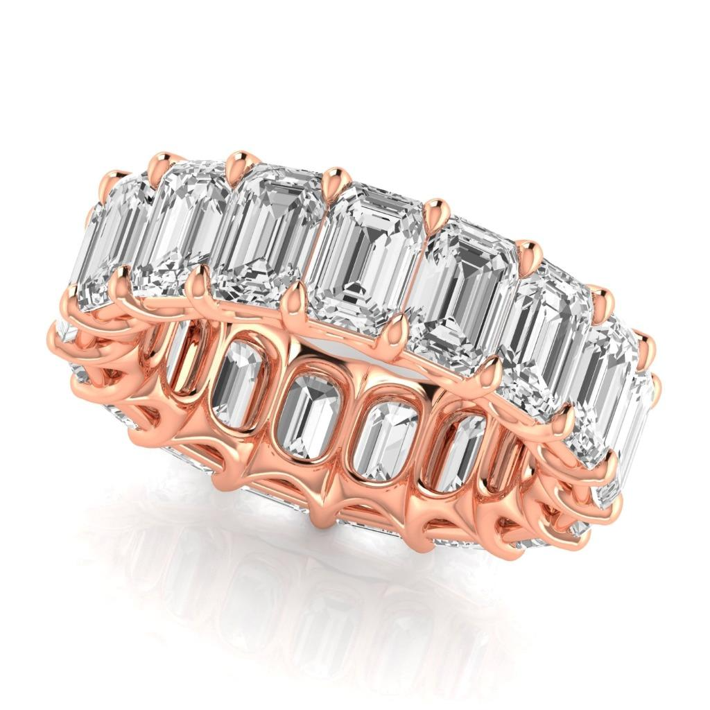 Dazzling Fine Diamond Eternity Band 12.75 ct – side view