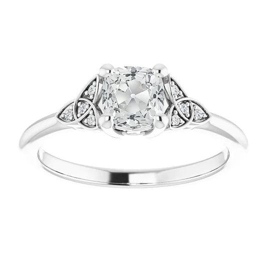 natural round diamond 3.75ct ring front view