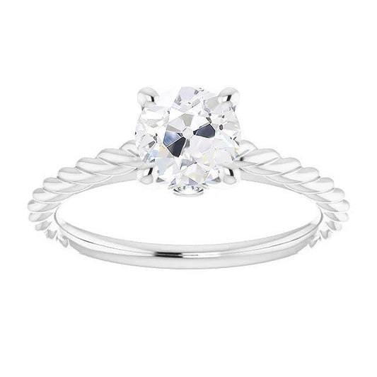 natural round diamond 2.25ct ring front view