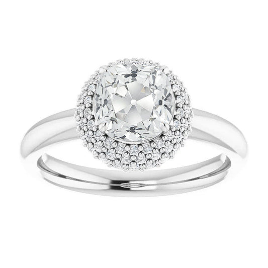 natural round diamond 8.75ct ring front view