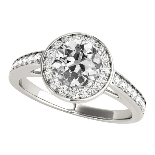 natural round diamond 4.75ct ring front view
