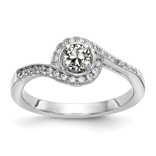 natural round diamond 2.25ct ring front view