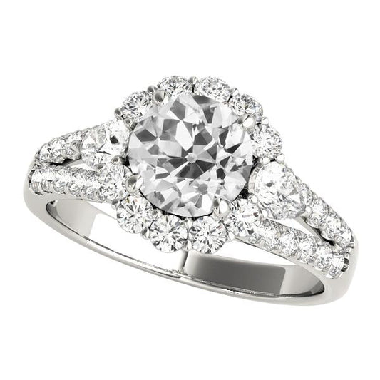 natural round diamond 5.50ct ring front view