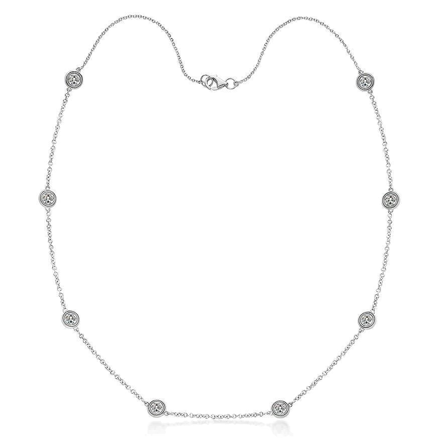 14K Gold Natural Diamond Chain Necklace