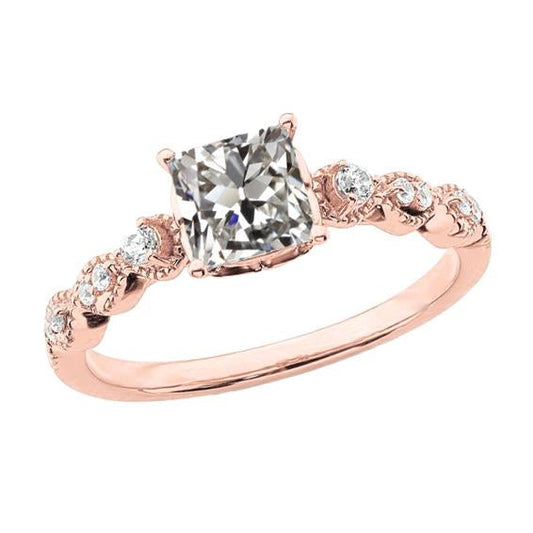 natural round diamond 3ct ring front view