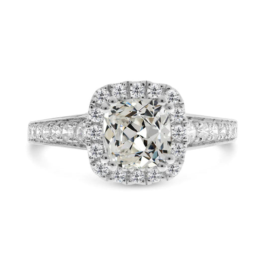 natural round diamond 8ct ring front view