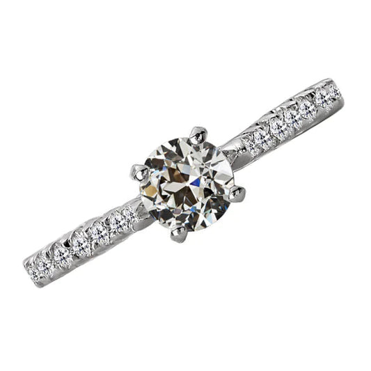 natural round diamond 3ct ring front view
