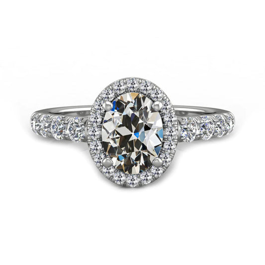 natural round diamond 6.50ct ring front view