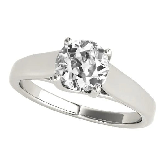 natural round diamond 2.50ct ring front view