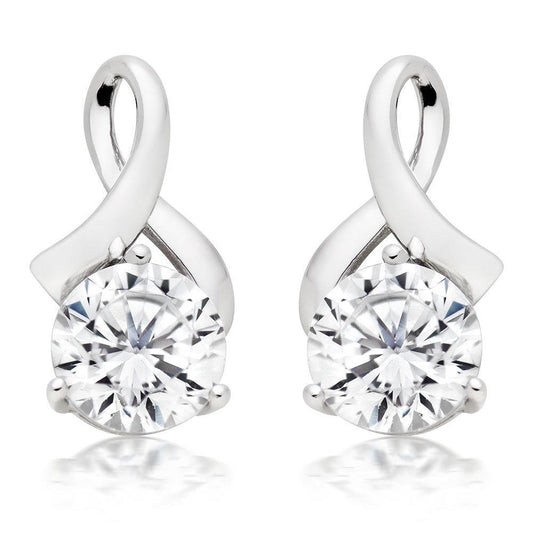 14K White Gold 3.80 Ct Round Cut Genuine Diamonds Ladies Drop Earrings New