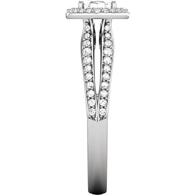 14K White Gold Genuine Marquise Halo Styled Engagement 1.75 Carats