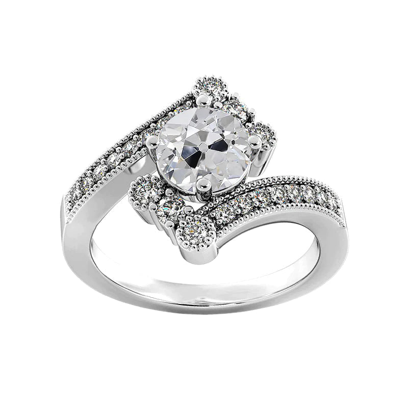 Milgrain diamond store ring