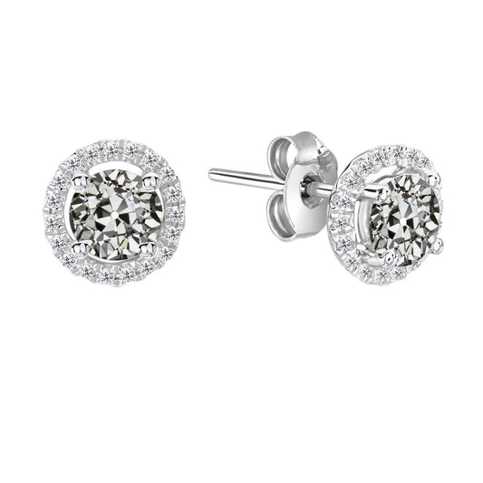 Drop Earrings 14 Karat White Gold with Diamond – main view