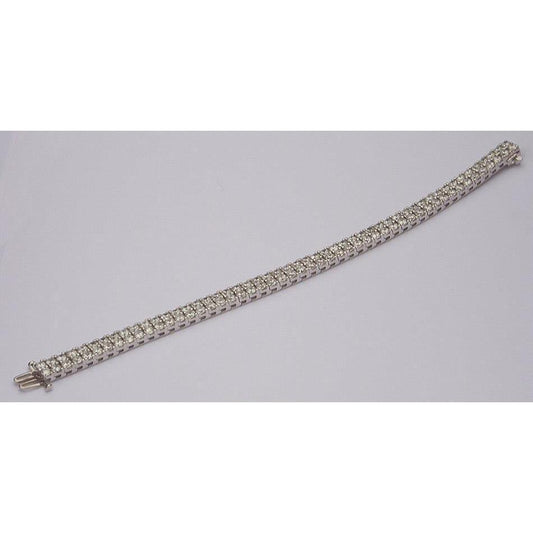 15 Carats Genuine Diamond Tennis Carpet Bracelet Vs