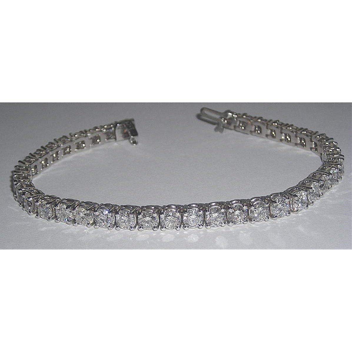 16.72 Ct. Genuine Diamond Tennis Bracelet Jewelry White Gold 14K