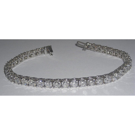 16.72 Ct. Genuine Diamond Tennis Bracelet Jewelry White Gold 14K