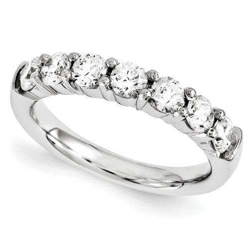 1.05 Carats Natural Diamond Anniversary Band White Gold 14K Jewelry