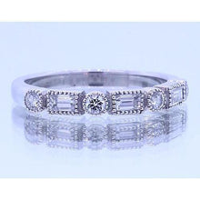 1.20 Carats Round & Baguettes Diamond Anniversary Band White Gold 14K