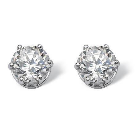 1.20 Carats Solitaire Prong Set Round Real Natural Earth Mined Diamond Stud Earring