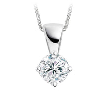 1.25 Carats Round Natural Diamond Pendant Gold Women Jewelry Prong Set New