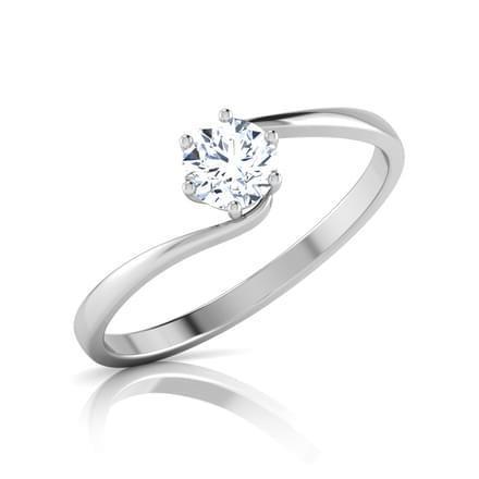 natural round diamond 1.25ct ring front view