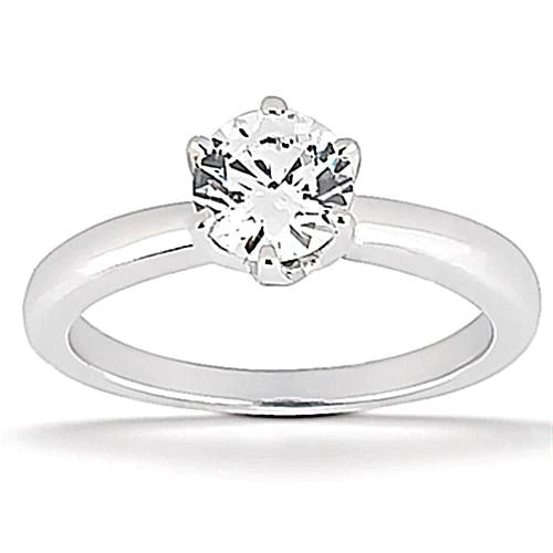 natural round diamond 1.25ct ring side angle