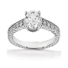 1.26 Carat Real Diamond Ring Vintage Style Women Jewelry