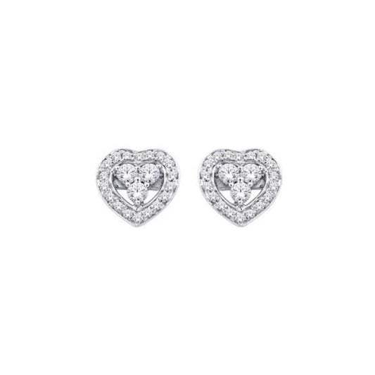 1.26 Ct Round Brilliant Cut Natural Diamond Women Stud Halo Earring