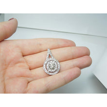 1.33 Ct Sparkling Genuine Round Cut Diamonds Large Pendant Necklace White Gold