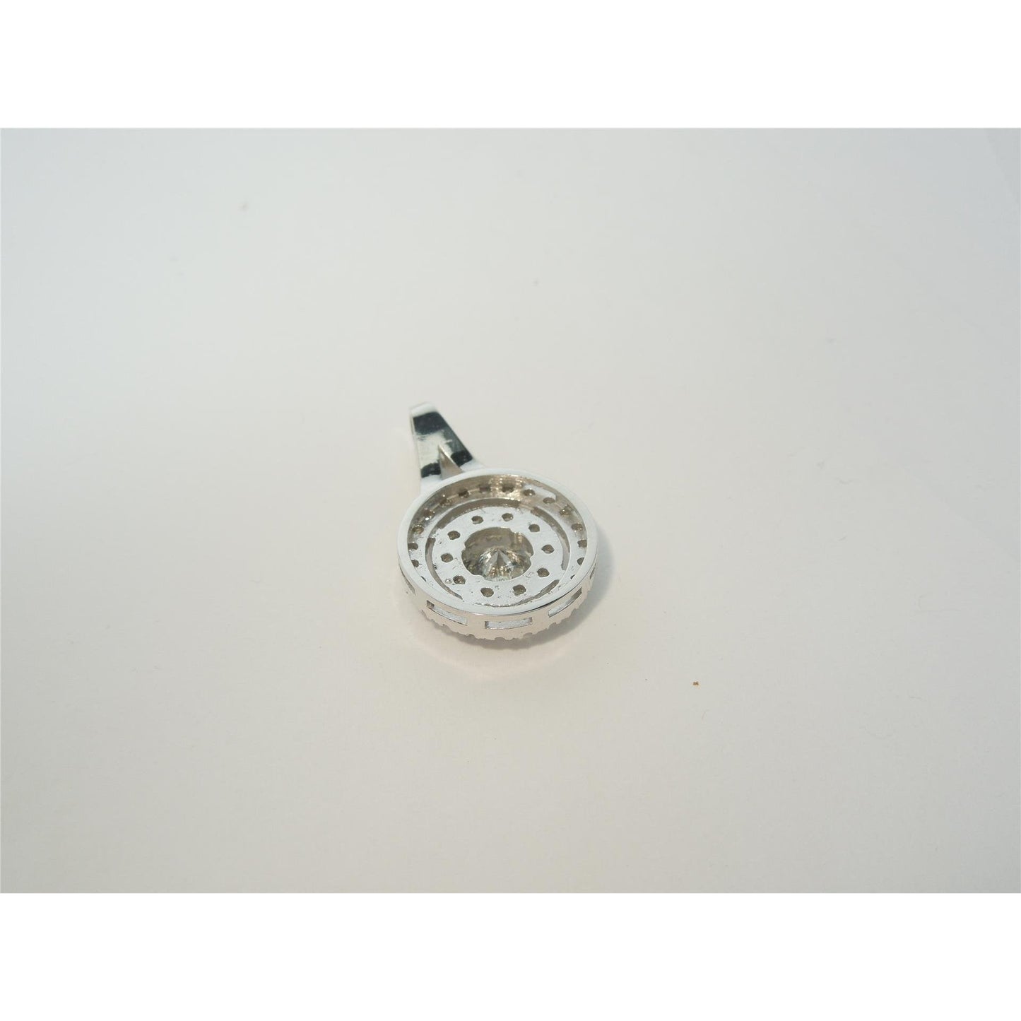1.33 Ct Sparkling Round Cut Genuine Natural Earth Mined Diamonds Large Pendant Necklace White Gold