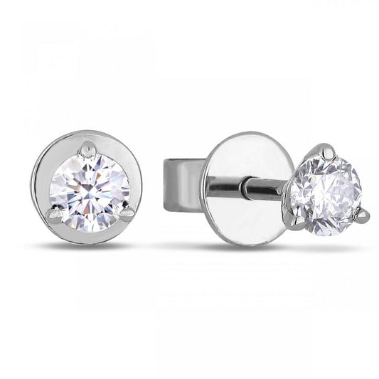 1.40 Ct Solitaire Round Cut Genuine Diamond Stud Earring